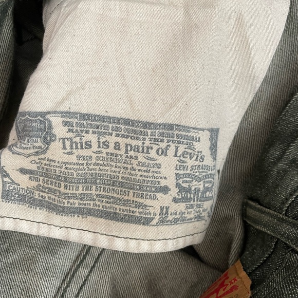 Levi's 501 Jeans White Oak Cone Denim Green 40x30.5 box X - Picture 8 of 9